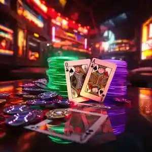 Live dealer studio with multi-camera blackjack and roulette tables